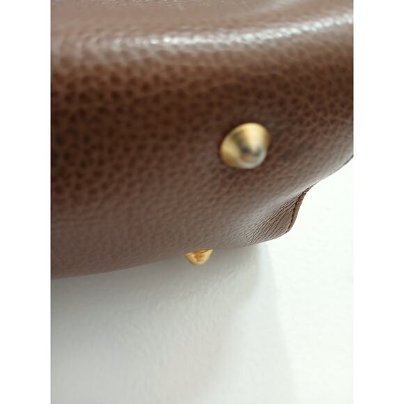 Vintage Cole Haan Long Rectangular Pebble Leather Satchel Bag 10x8 Quiet Luxury - Picture 6 of 16